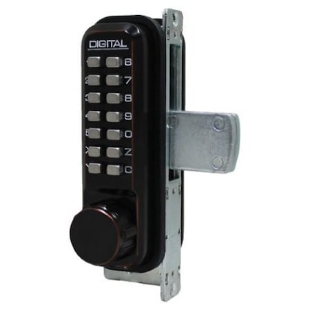 Lockey Mechanical Keyless Narrow Stile Deadbolt Lock Single Combination Oil Rubbed Bronze 2900-OB